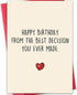 Hongshan Funny Birthday Card for Husband Wife, Humor Birthday Card Gift for