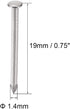 uxcell Small Tiny Hardware Nails, Carbon Steel 1.4X19mm for DIY Decorative Wooden Boxes, 500pcs