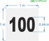 iSYFIX White Consecutive Number Stickers – 1 to 100, 1-inch Vinyl Self Adhesive Decal for Organizing, Indoor/Outdoor