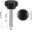 uxcell 4pcs Knurled Clamping Knobs - M6 x 35mm Metric Zinc Plated Carbon Steel Thumb Screw with Plastic Round Head