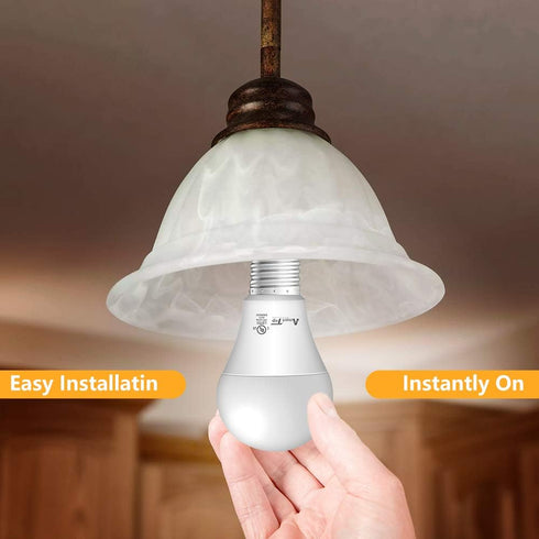 AmeriTop A19 LED Light Bulbs, 6 Pack, Efficient 9W (60W Equivalent), 830 Lumens, UL Listed, Non-Dimmable, E26 Standard