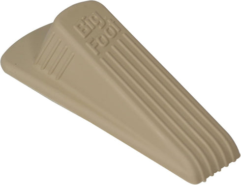 Heavy Duty Non-Slip Large Rubber Door Stopper, Big Foot ColorStop Wedge, Beige, Made in the USA