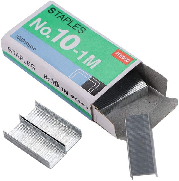 Staples Mini Metal Staples, 1000Pcs/Lot No.10-1M, Office Binding Supplies, Student Stationary, Staplers