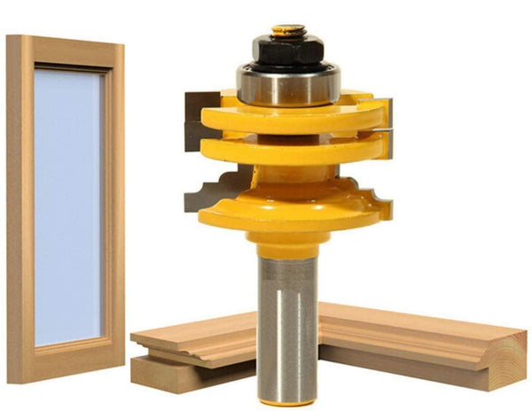 APlus 1/2'' Shank Lock Miter Router Bit for Door & Window Woodworking Cutter Tool