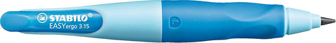 STABILO Ergonomic Mechanical Pencil EASYergo 3.15, Left-Handed, Light Blue/Dark Blue + Sharpener