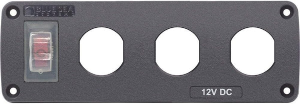Blue Sea Systems 4367 Water-Resistant Accessory Panel - 15A Circuit Breaker, 3x
