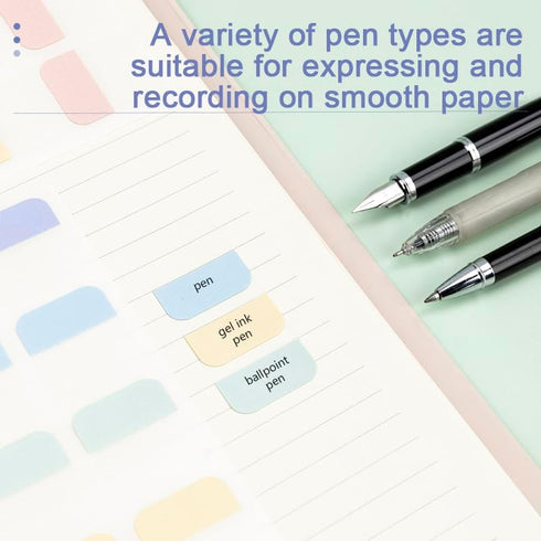 deli 240 Pcs Page Tabs Sticky for Book, Sticky Index Tabs Self Adhesive Page Markers for Notebook Tabs