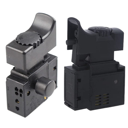 Speed Regulating Switch FA2-61BEK Electric Drill Power Tool Trigger Button Switch, Black, Height 55.6mm