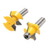 Yakamoz 1/2" Shank Tongue and Groove Router Bit Set, 2Pcs, 120 Degree Woodworking Cutter Tool