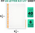 Premium Heavy Duty Sheet Protectors for 8.5x11 - 24 Pack, Color Edge, Side and Top Loading, Crystal Clear