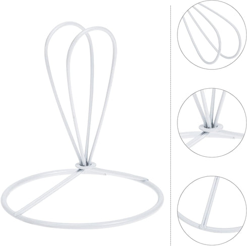 4-Pack 3.34X3.14X3.14In OSALADI Lampshade Frame Cone Shape Wire Lamp Cover with Ring Support for Diy Lamp Projects