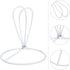 4-Pack 3.34X3.14X3.14In OSALADI Lampshade Frame Cone Shape Wire Lamp Cover with Ring Support for Diy Lamp Projects