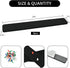 Vuzvuv 8Pcs Black Cork Board Bar Strips with 50 Pushpins & Sticky Notes, Self-Adhesive Bulletin Board Strips