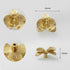 SANCHAKOU 2 Pack 42 18Mm Brass Knobs Wardrobe Butterfly Leaf Gold Drawer Handle Wardrobe Cabinet Bedside Table Single
