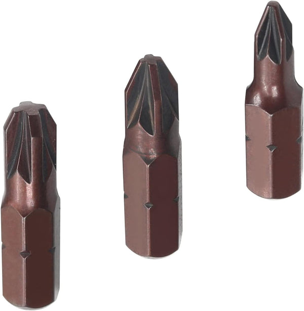 Auniwaig 3pcs Magnetic Hex Screwdriver Bits, 1/4 Inch Shank, 0.98" Length PZ1/PZ2/PZ3, S2 High Alloy Steel