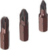Auniwaig 3pcs Magnetic Hex Screwdriver Bits, 1/4 Inch Shank, 0.98" Length PZ1/PZ2/PZ3, S2 High Alloy Steel