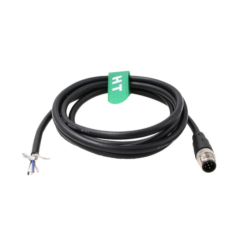 M12 5 Pin Male A Coding Sensor Cable to Bare Wire for Industrial Controls, Device Network DeviceNet, 2m