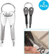 ZYL 4PCS Mini Pocket Screwdriver Set - Keychain Outdoor Tool Kit Stainless Steel Black & Silver