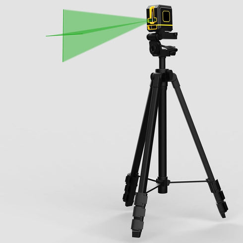 ToolCreatrix 55-Inch 1/4"-20 Lightweight Aluminum Tripod for Laser Tools Bubble Level, Quick Release Plate with Screw