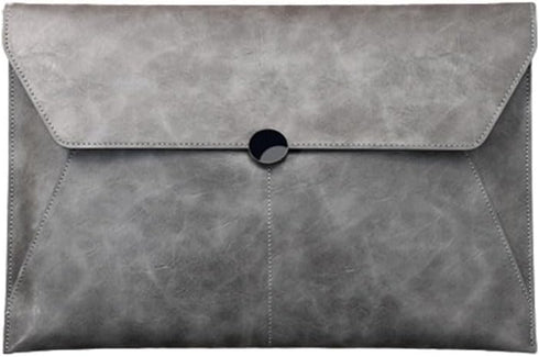 Folder Storage Bag, PU Leather File Set, Project File Bag with Sealing Button, Suitable for A4 Letter Size
