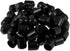 uxcell 50pcs Black Rubber End Caps, 14mm ID Vinyl Round Tube Bolt Cap Cover Screw Thread Protectors