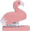 Flamingo Animal Desktop Stapler, Mini Office Supplies, Wood Carving Accessories for Girls' Stationery