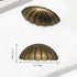 8 Pieces Antique Shell-Shaped Design Bronze Metal Drawer Handles - Vintage Kitchen Cabinets Metal Cabinet Furniture Wardrobe Door Antique Shell Handles by Lurtwais