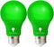 Bluex Bulbs 2 Pack BlueX LED A19 Green Light Bulb - 9W