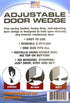 Heavy Duty Adjustable Spring Loaded Door Wedge, Self-Adjusting Doorstop for Door Gaps, Made in USA