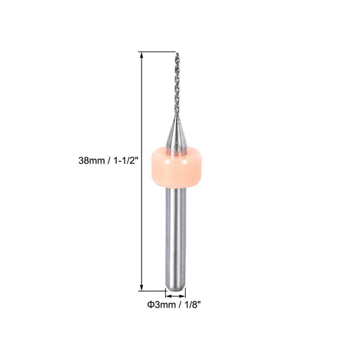 uxcell PCB Drill Bits Set (10 Pcs) 0.15mm-1.0mm Tungsten Carbide Rotary Tool Jewelry CNC Engraving 1/8 Inch Shank