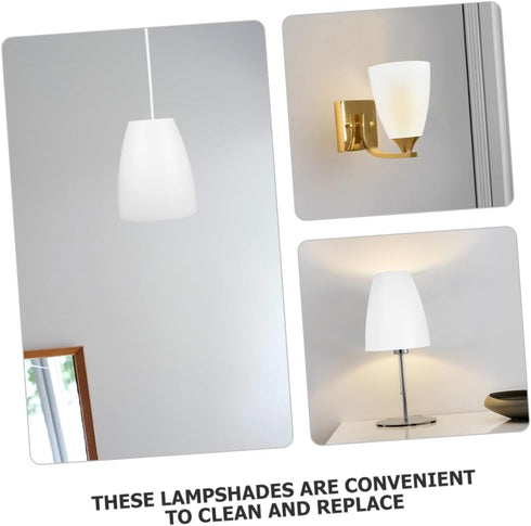 3Pcs 32MM VILLCASE White Plastic Lamp Shade for Floor Lamps Bell Shape Replacement Lampshade Home Decor Lighting