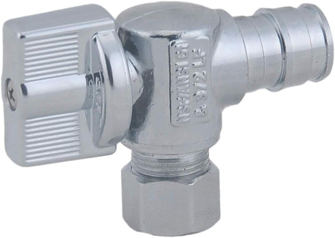 LD Valve - 1/4 Turn Angle PEX A Stop Valve, 1/2-in Exp x 3/8-in OD Proprex Angle Shut Off Valve