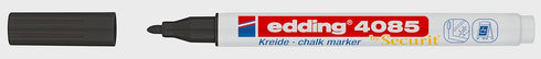 edding 4085 chalk marker - black - 1 chalk pen - round nib 1-2 mm - fine-nib wet wipe pen for chalkboards, windows, glass, mirrors - liquid chalk marker pens for opaque coverage by edding