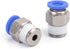 SNS 1/4" Tube OD x 1/8 NPT Male Straight Nickel Plated Brass Push to Connect Pneumatic Fittings (10 PCS)