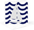 Sailboat 6 Pack Greeting Cards - White Toy On Blue Waves - - Dcor II