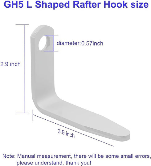 Gh5 L NPT 1/4" Nail Gun Rafter Hook Fit for Nail Guns With 1/4 Inch NPT Air Fitting by ZLLITONS