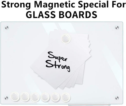 Magnets for Glass Whiteboard, Dry Erase Board, Bulletin Board, Rare Earth Neodymium Magnet, Clear (9 Pack)