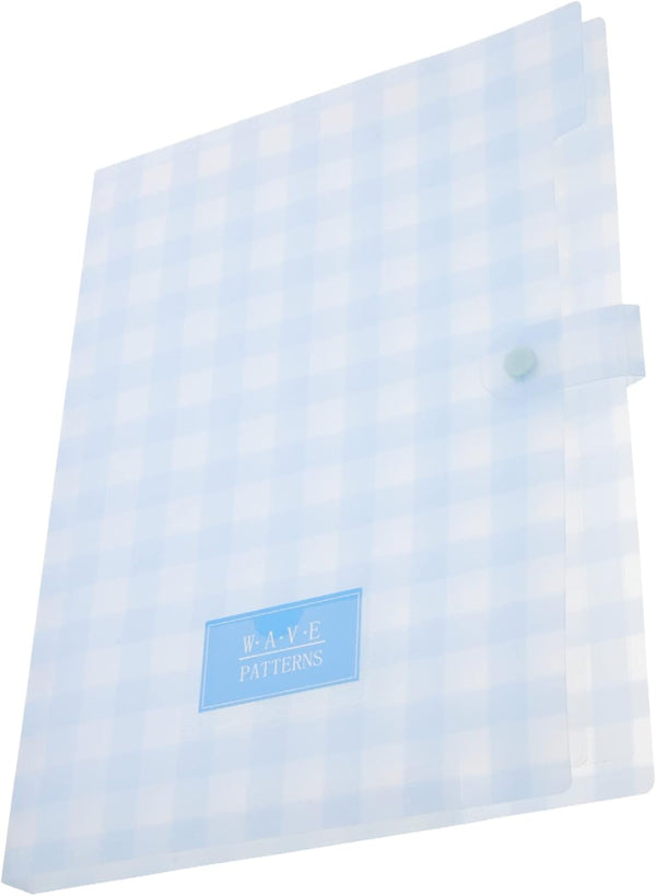 Portable File Holder Binder Folder, Blue, A6, A4, Easy to Use, Organizes Paper