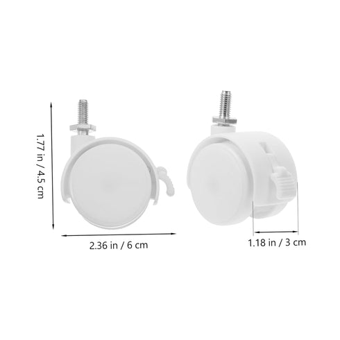4Pcs PRETYZOOM Office Chair Caster Wheels with Brake Swivel Casters for Smooth Movement for Office Furniture Desks
