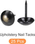 Upholstery Nail Tacks (11x17x3.5mm) 25Pcs, Iron Round Thumb Push Pins for Home Kitchen Furniture, Black