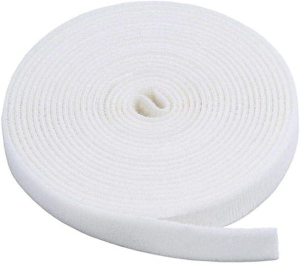 Monoprice 3-Pack Hook & Loop Fastening Tape, 5 Yard/roll, 0.75-inch - White