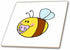 3dRose Cute bee with Pacifier in Mouth 8 Inch Ceramic Tile