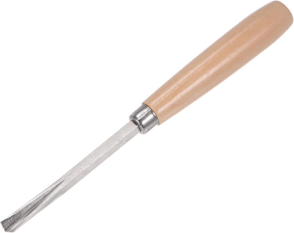 uxcell Wood Chisels Carving Knife, 10mm Chrome Plated Carbon Steel Triangle Tip Hand Tool, 165mm Length