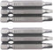 Fixinus 6 Pieces Square Screwdriver Bits, 1/4 inch Hex Shank S2 Steel Magnetic Bit Set, 50mm Length