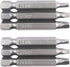 Fixinus 6 Pieces Square Screwdriver Bits, 1/4 inch Hex Shank S2 Steel Magnetic Bit Set, 50mm Length