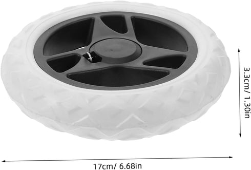 2pcs 17cm Healifty Heavy Duty Grocery Cart Replacement Wheels Utility Trolley Caster Wheels for Shopping Basket