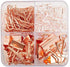 KIDMEN Rosegold Kit, Set of 226pcs Binder Clips, Paper Clips, Push Pins