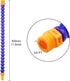 Pack of 10 Round Nozzle, 3/8 PT Plastic Flexible Oil Coolant Pipe Hose, Blue Orange