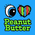 3dRose 8 Inch Bright Eye Heart I Love Peanut Butter Ceramic Tile