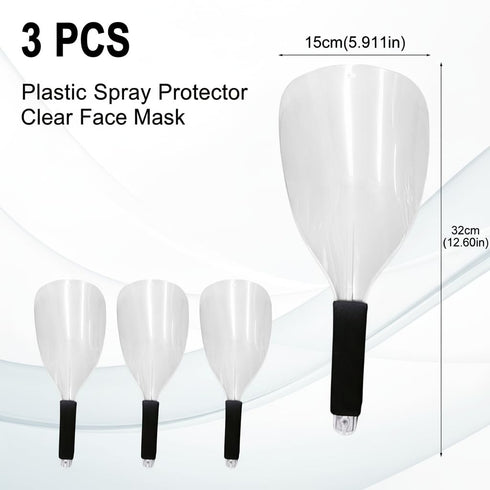 Oahtzy 3Pack Face Shield for Hairspray, Barber Salon Face Shield Reusable Protective Cover for Hairdressing Makeup